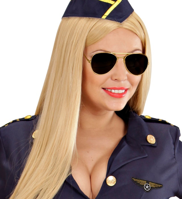 Pilot Set Glasses, Epauletten, Aviator Pin