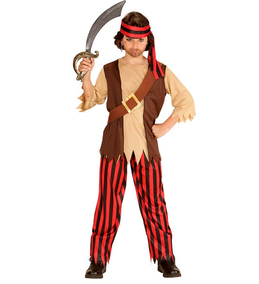 Pirate Shirt With Vest And Belt, Pants, Head Scarf