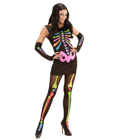 Neon Skeleton Dress, Arm Warmers