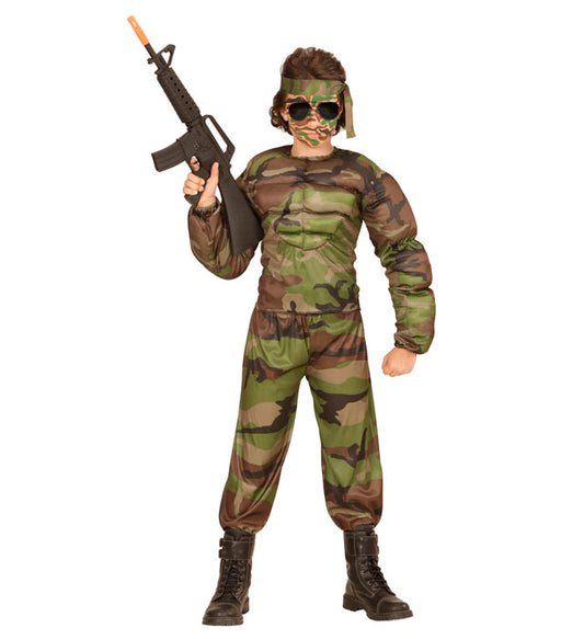Super Muscle Soldier Muscle Shirt, Pants, Headband