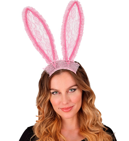 Bpink Lace Bunny Ears Bendable