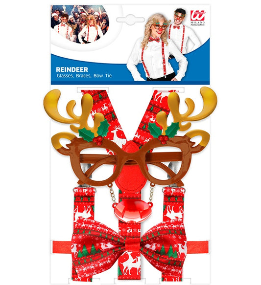 Reindeer Glasses, Braces, Bow Tie