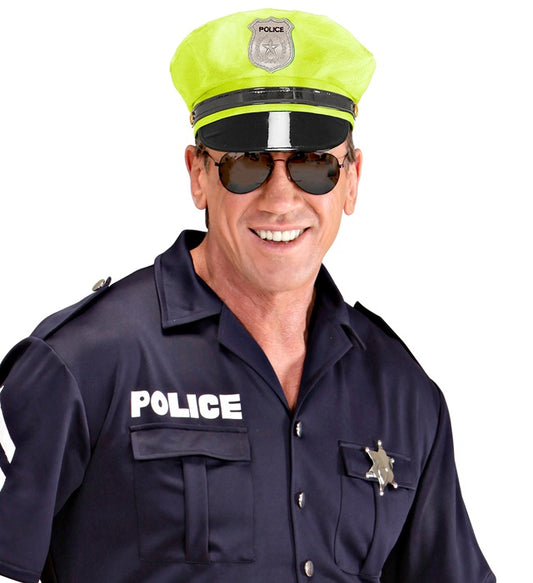 Neon Yellow Police Hat