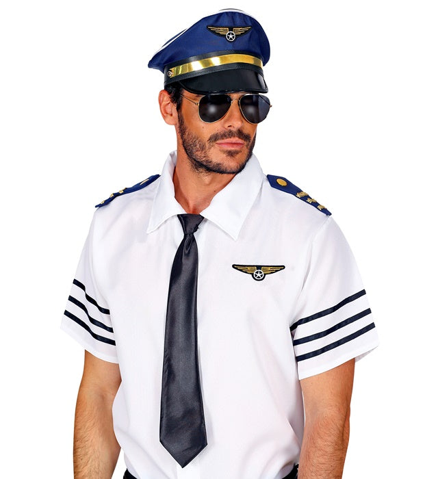 Pilot Set Hat, Glasses, Epauletten, Aviator Pin