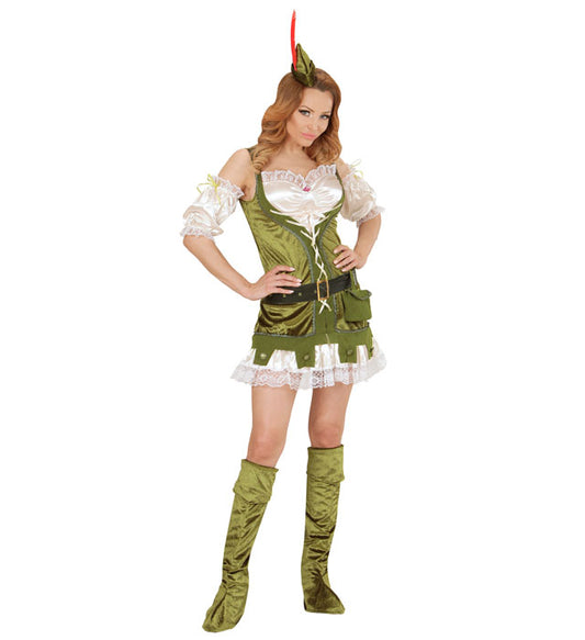 Robin Of Sherwood Dress, Belt With Purse, Boot Covers, Hat