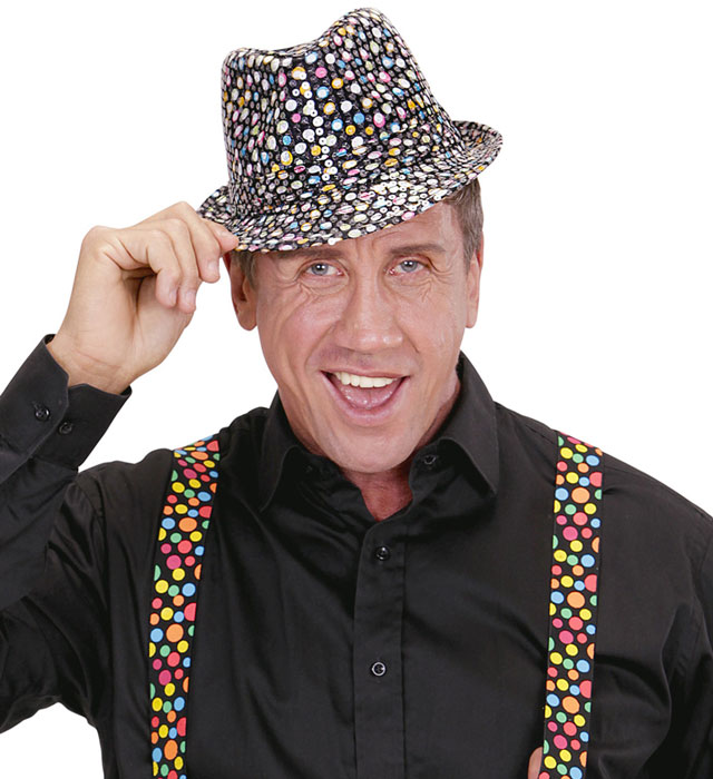 Multicolor Polka Dots Sequined Fedora