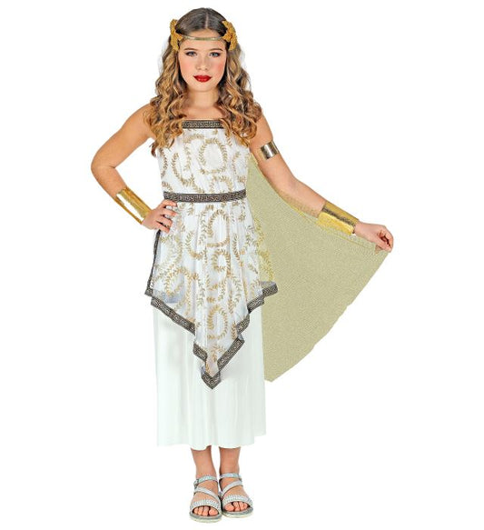 Greek Goddess Toga Dress, Bracelets, Laurel Wreath