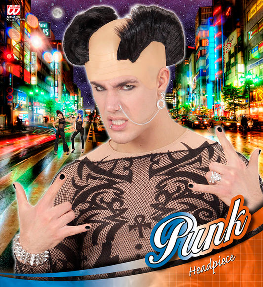 Black Double Crest Punk Headpiece