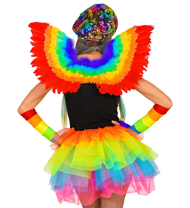 Rainbow Sequin Hat With Meche Dream Hair
