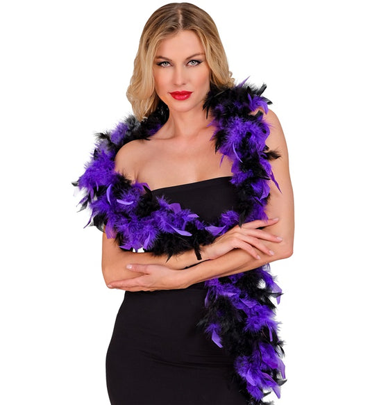Bicolor Feather Boa Purple/Black - 1,80 M - 50 G