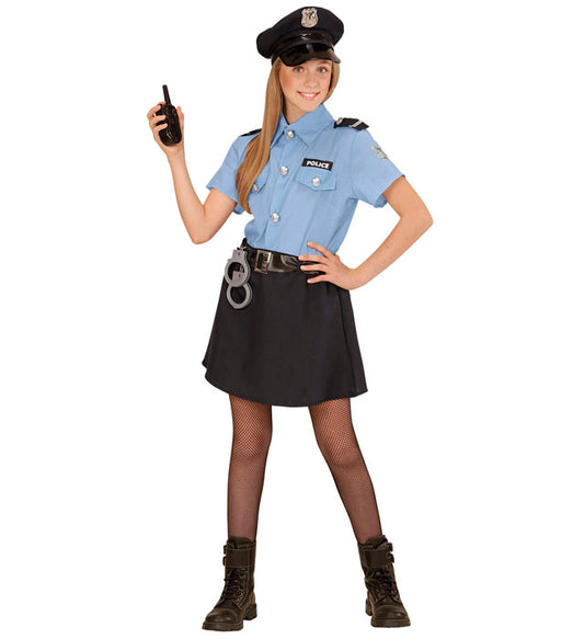 Police Officer Shirt, Skirt, Belt, Hat
