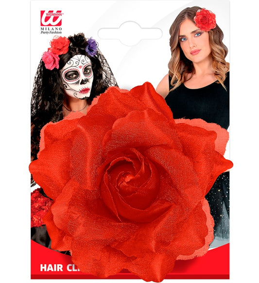 Red Rose Hair Clip