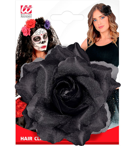 Black Rose Hair Clip