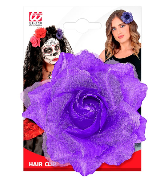 Purple Rose Hair Clip
