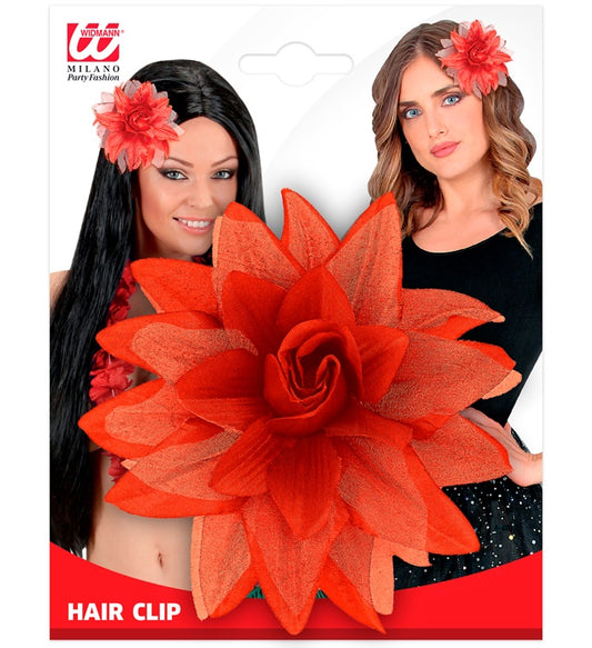 Red Flower Hair Clip