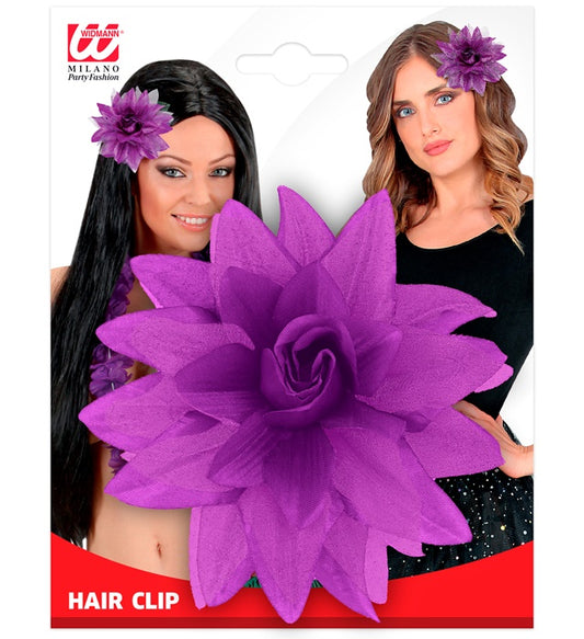 Purple Flower Hair Clip
