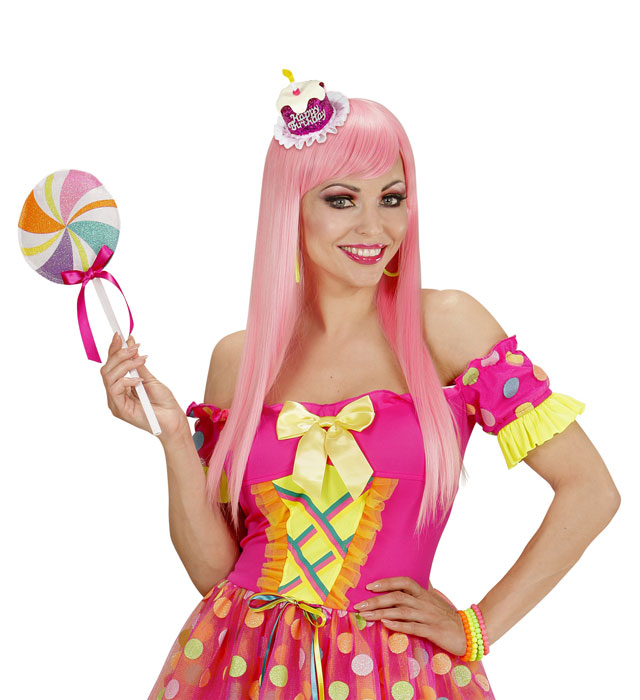 Happy Birthday Cake Hair Clip 4 Colors Ass.