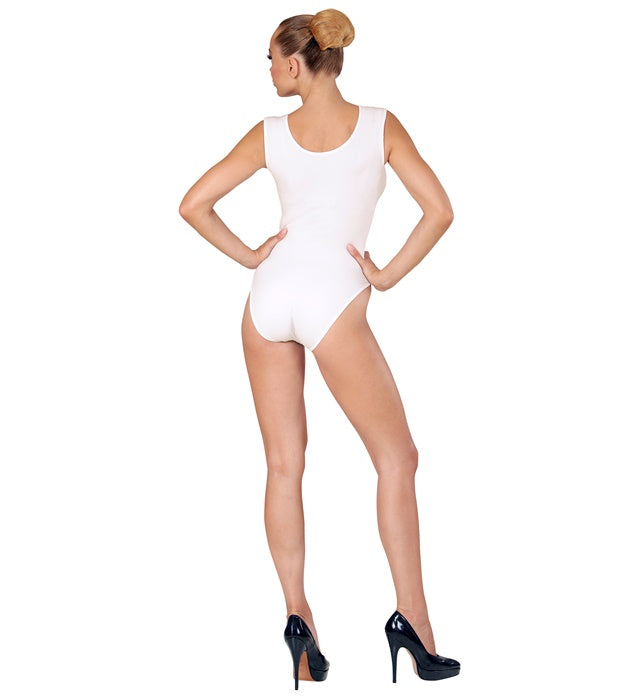 White Sleeveless Body Buttons Closure