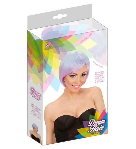 Blue-Purple Melange Fashion Wig In Color Box