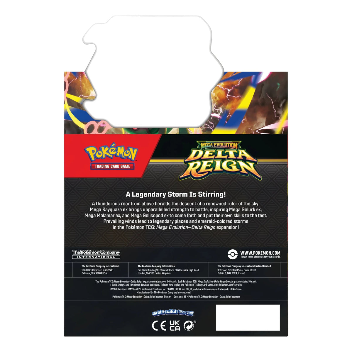 Pokemon TCG Mega Evolution Delta Reign Booster Box 36 Packs Back