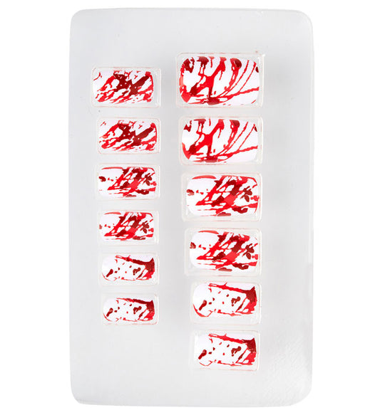 Set Of 12 Self-Adhesive Bloody Nails