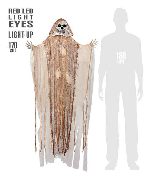 Light-Up Grim Reaper With Red Led Light Eyes 170 Cm