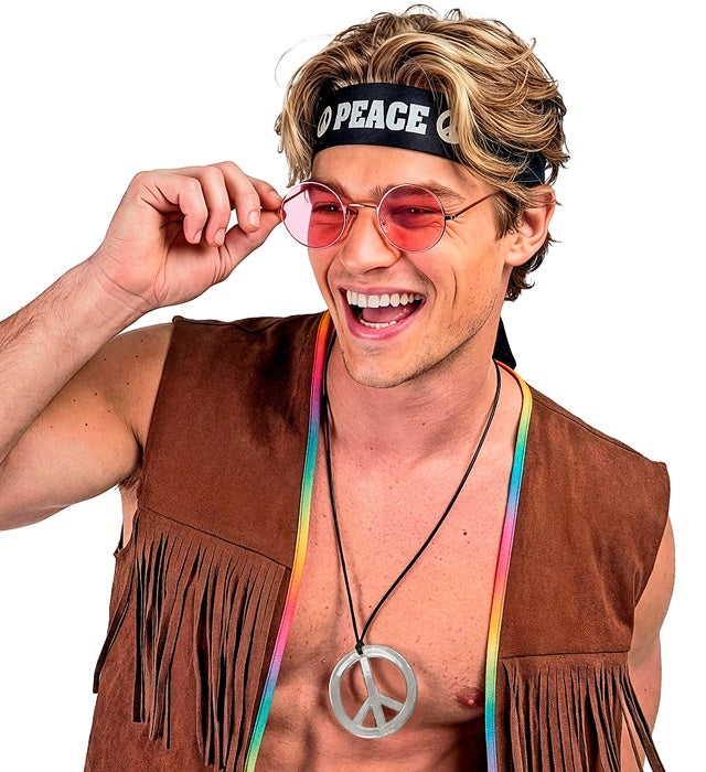 Set Hippie Headband, Glasses, Necklace