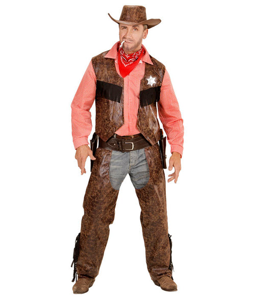 Cowboy Shirt With Vest, Chaps, Hat