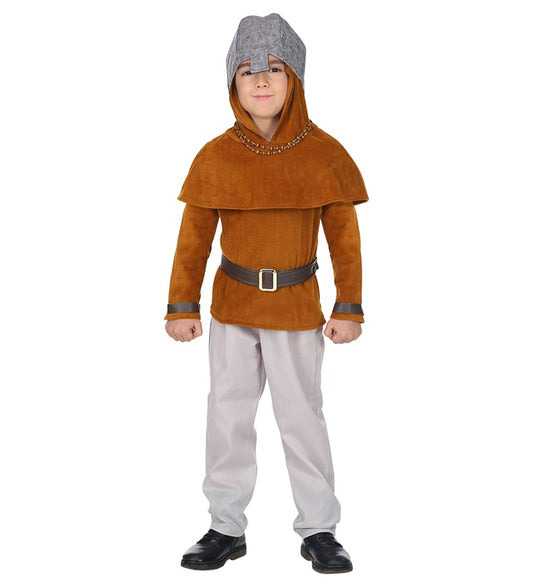 Medieval Knight Coat, Pants, Belt, Hooded Capelet, Helmet
