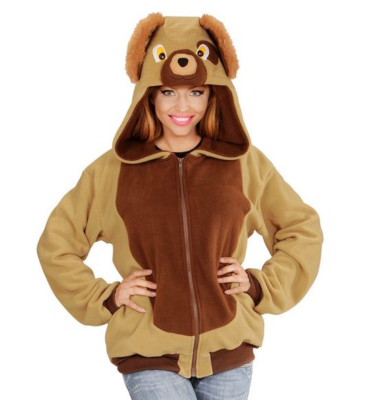 Dog Hooded Fleece Jacket