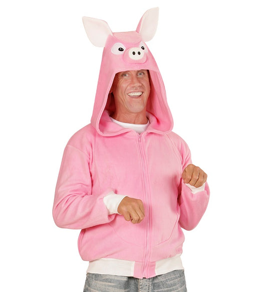 Pig Hooded Fleece Jacket