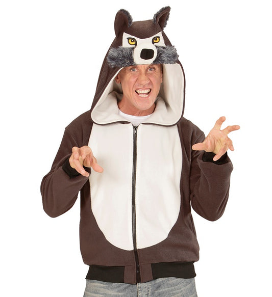 Wolf Hooded Fleece Jacket