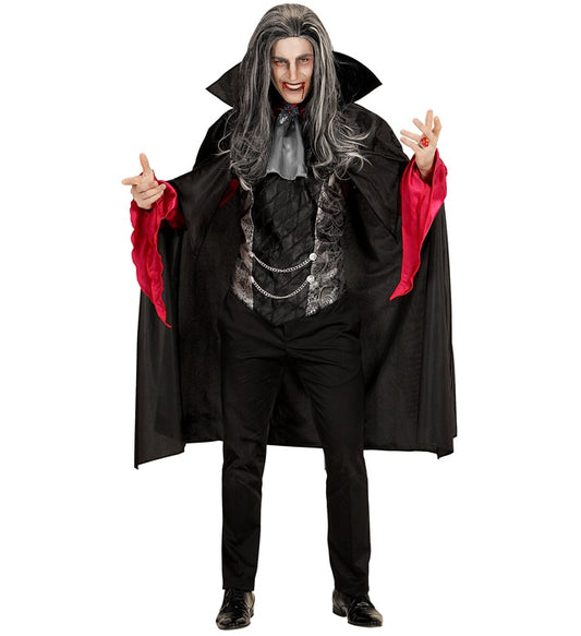 Vampire Shirt With Vest, Jabot With Medallion, Cape
