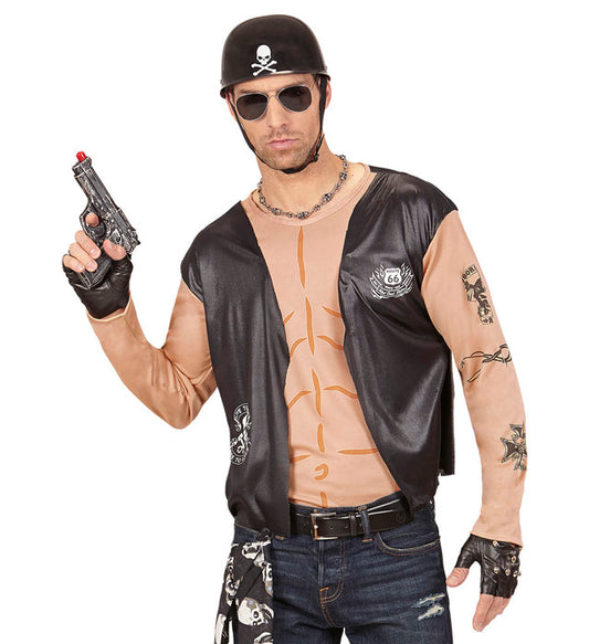 Biker Shirt With Vest