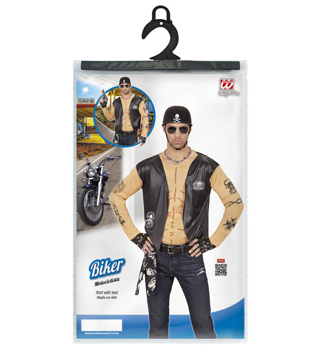 Biker Shirt With Vest
