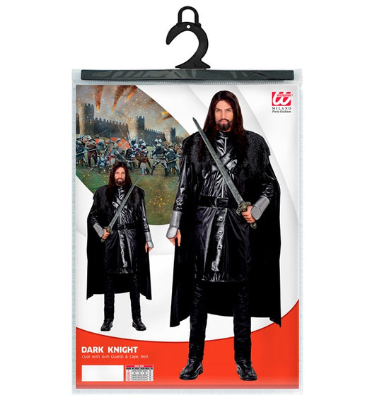 Dark Knight Coat With Arm Guards & Cape, Belt