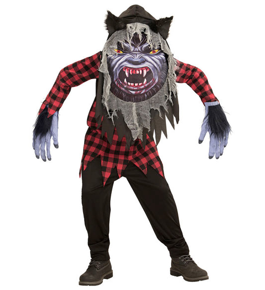 Werewolf Robe, Oversized Hoodedmask