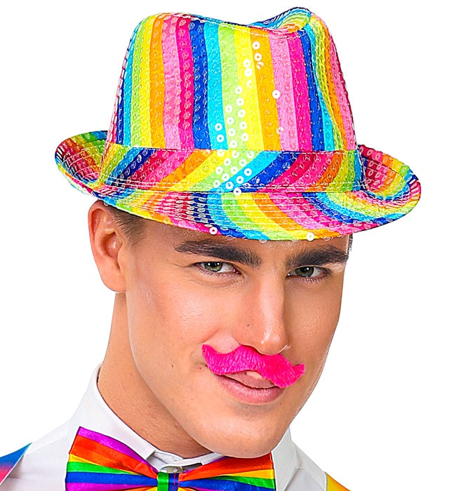 Set Of 5 Adhesive Colored Moustaches