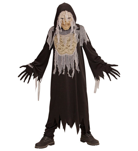 Mummy Hooded Robe, Gloves, Mask