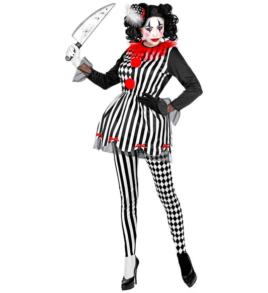 Evil Harlequin Dress, Leggings, Mini Hat