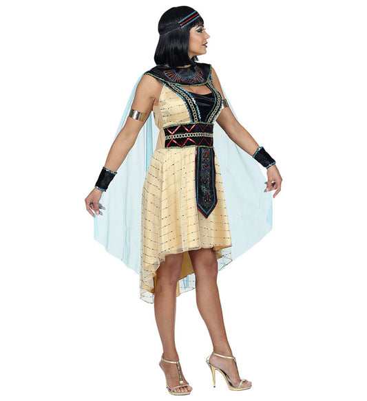 Egyptian Queen Dress With Cape, Bracelets, Headband