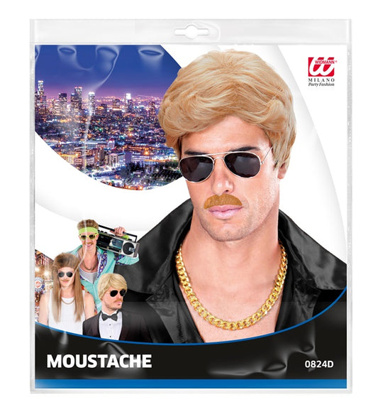 Blond Moustache Adhesive - 6 Styles Ass.