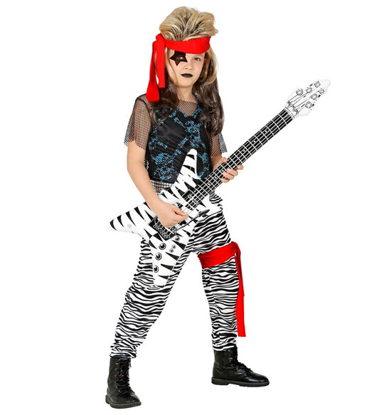 Rock Star Tank Top, Mesh Crop Top, Pants, Belt, Leg Band, Bandana