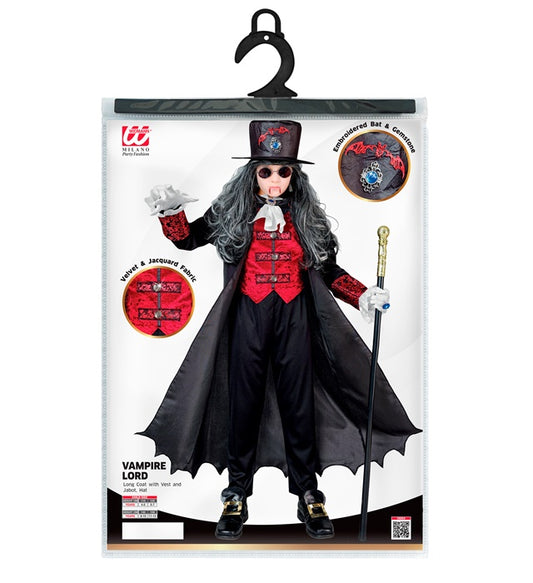 Vampire Lord Long Coat With Vest And Jabot, Top Hat