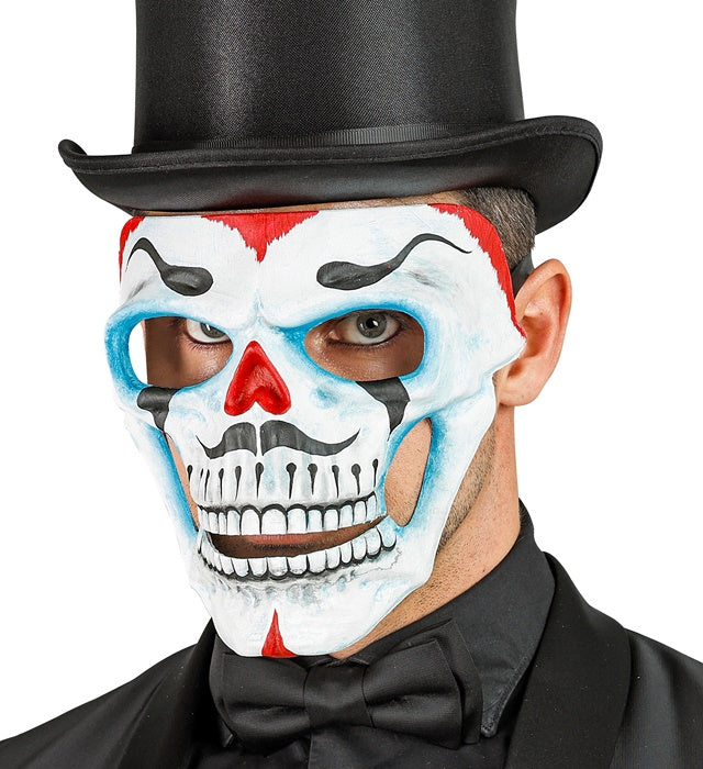 Dia De Los Muertos Clown Skull Mask