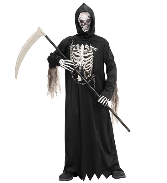 Grim Reaper Robe With Chain, Hooded Mask