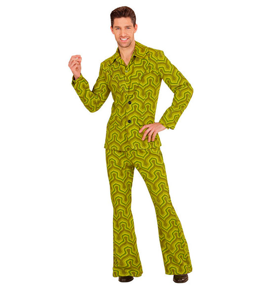 The 70S Groovy Style - Wallpaper Circles Jacket, Pants