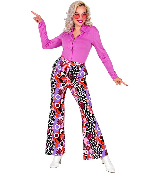The 70S Groovy Style - Pink Tiny Bubbles Pants
