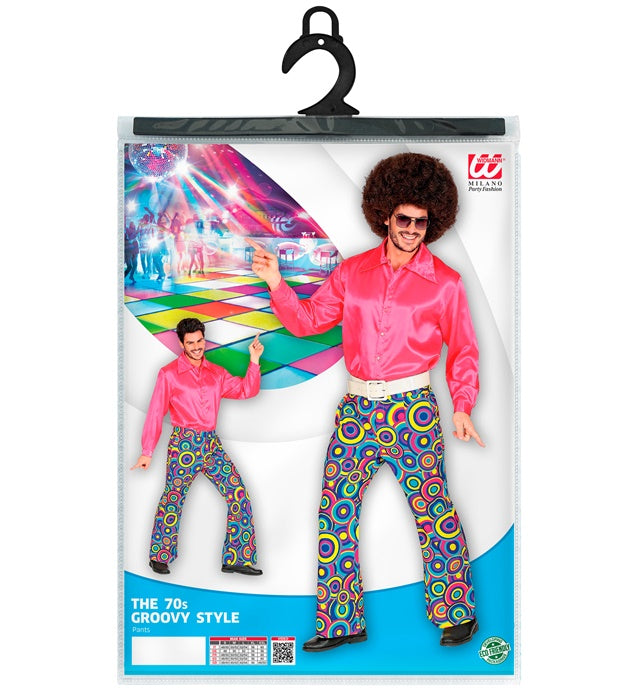 The 70S Groovy Style - Blue Bubbles Pants