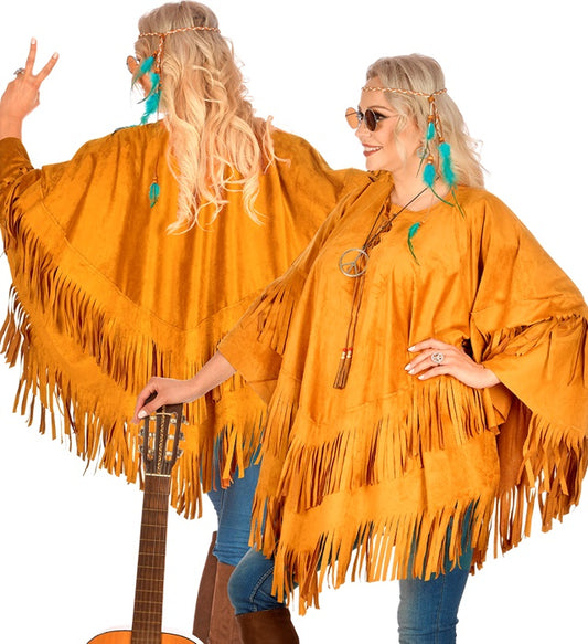 Suede Poncho